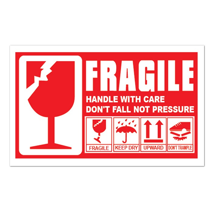 Buy 1000 PCS Fragile Sticker  Warning Label Poslaju Courier 